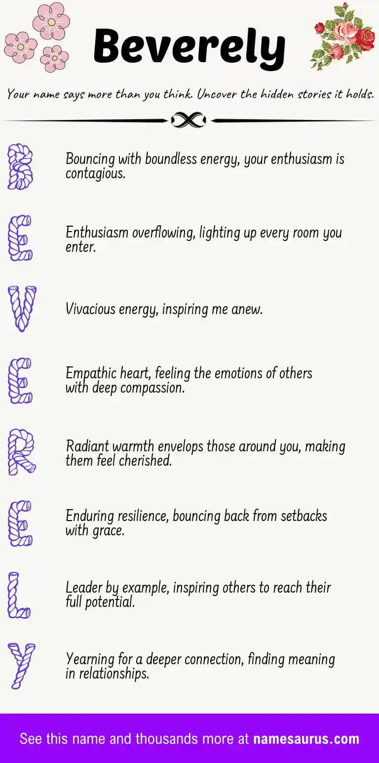 Acrostic poem about Beverely.