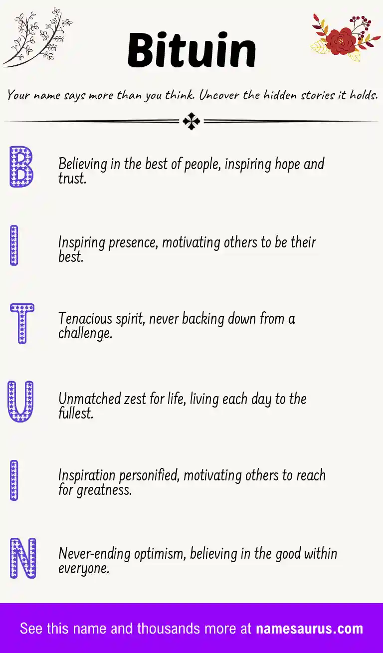 Acrostic poem about Bituin.