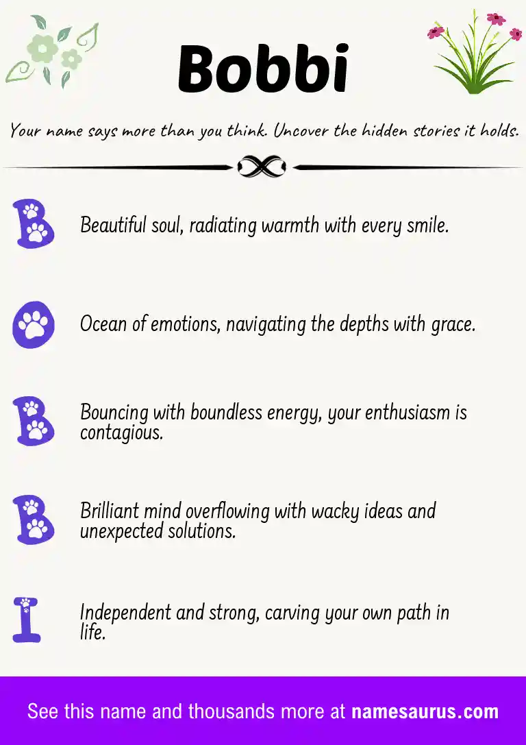 Acrostic poem about Bobbi.