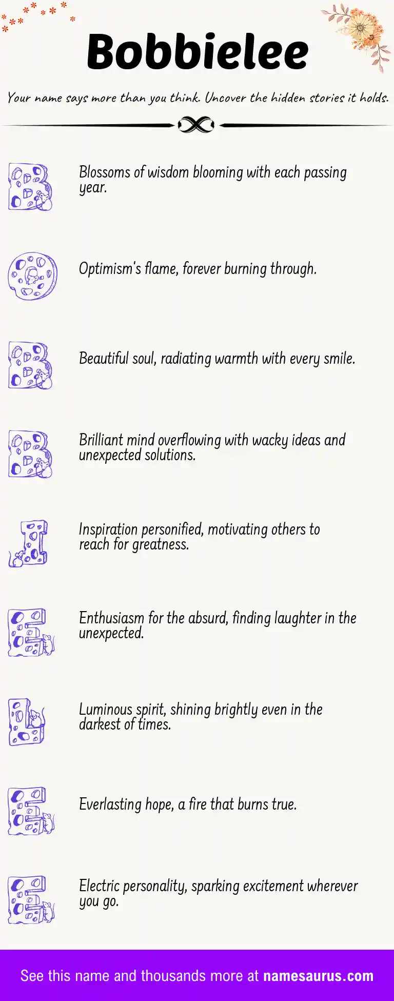Acrostic poem about Bobbielee.