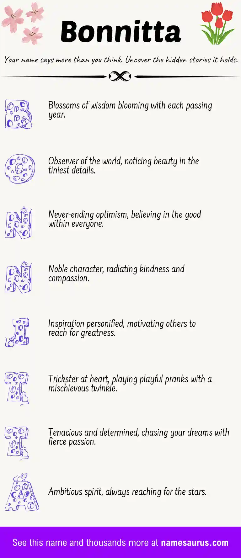 Acrostic poem about Bonnitta.