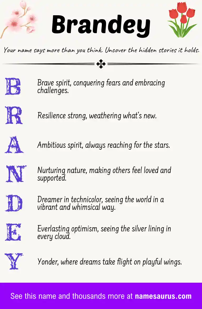 Acrostic poem about Brandey.