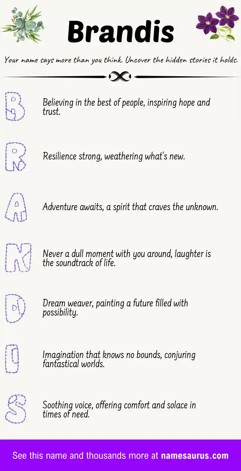 Acrostic poem about Brandis.
