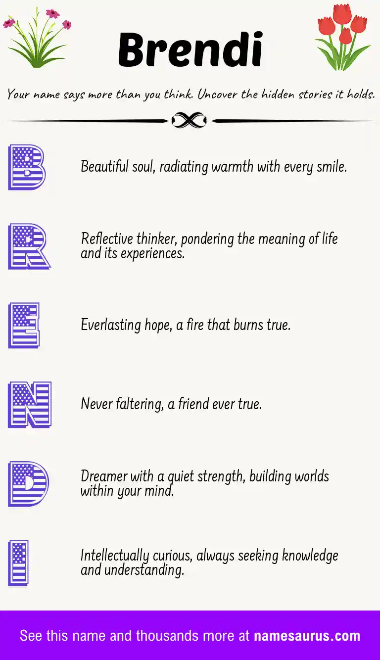 Acrostic poem about Brendi.