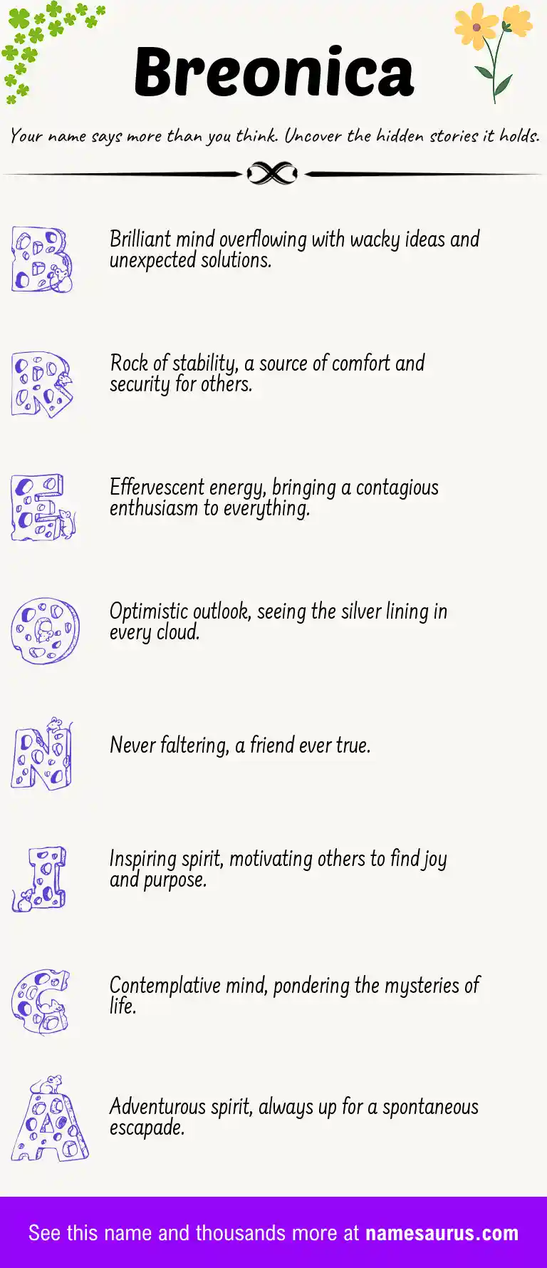Acrostic poem about Breonica.