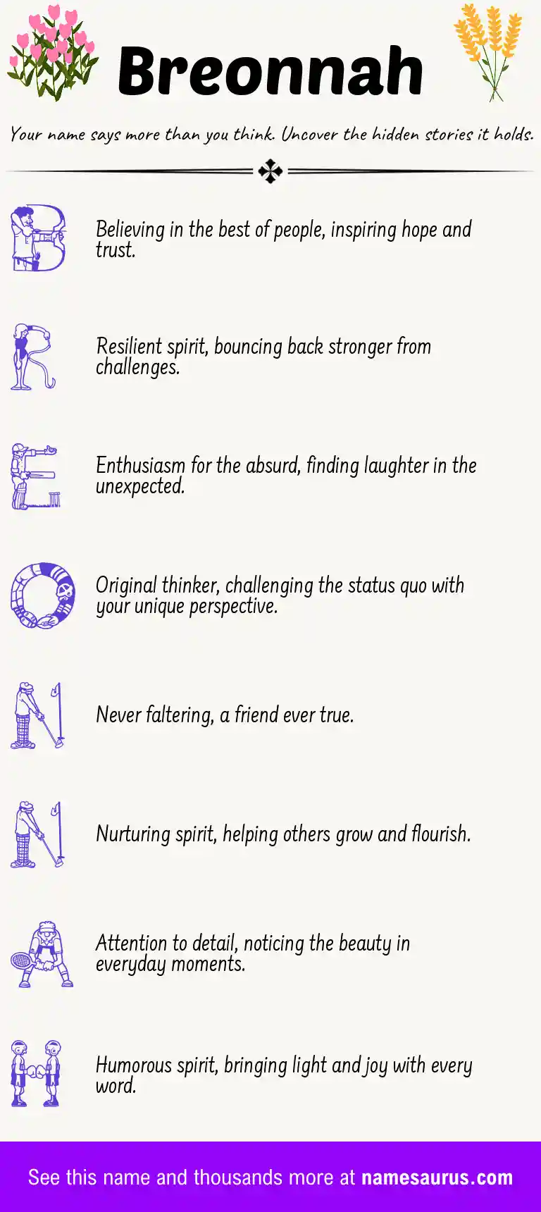 Acrostic poem about Breonnah.