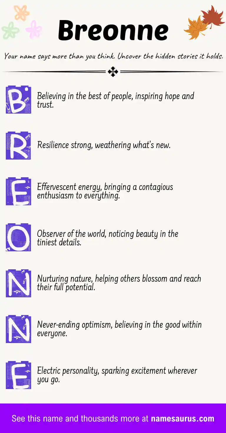 Acrostic poem about Breonne.