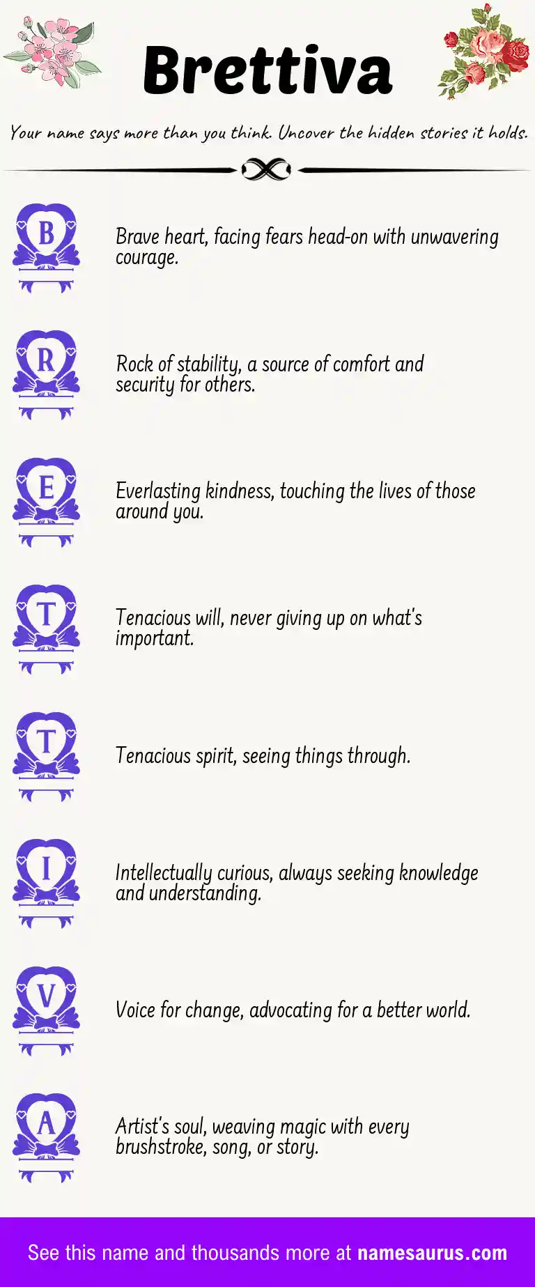 Acrostic poem about Brettiva.