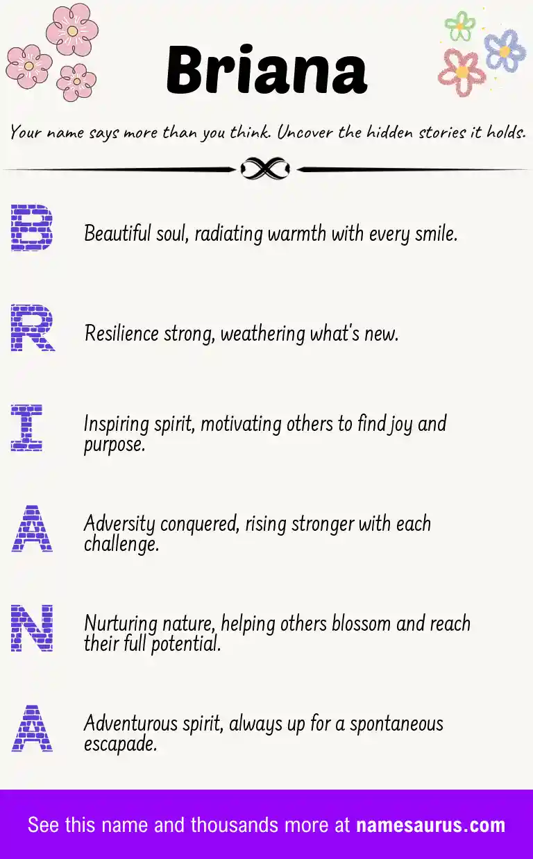 Acrostic poem about Briana.