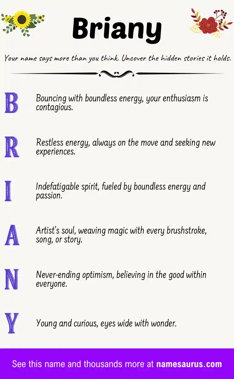 Acrostic poem about Briany.