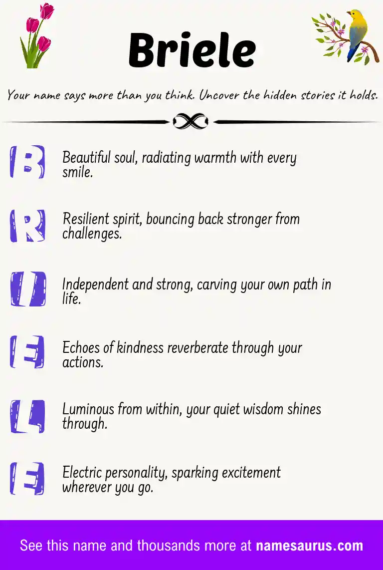 Acrostic poem about Briele.