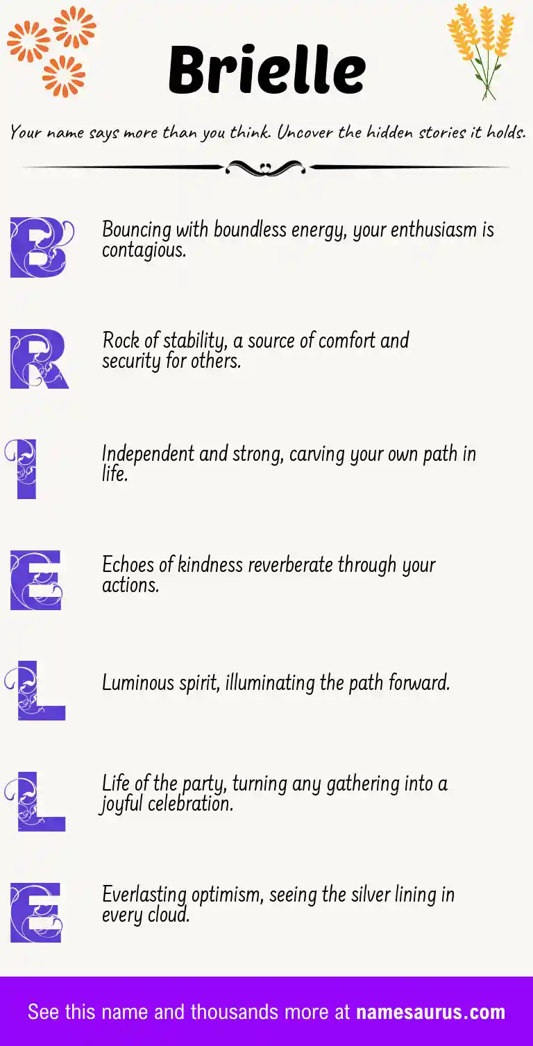Acrostic poem about Brielle.