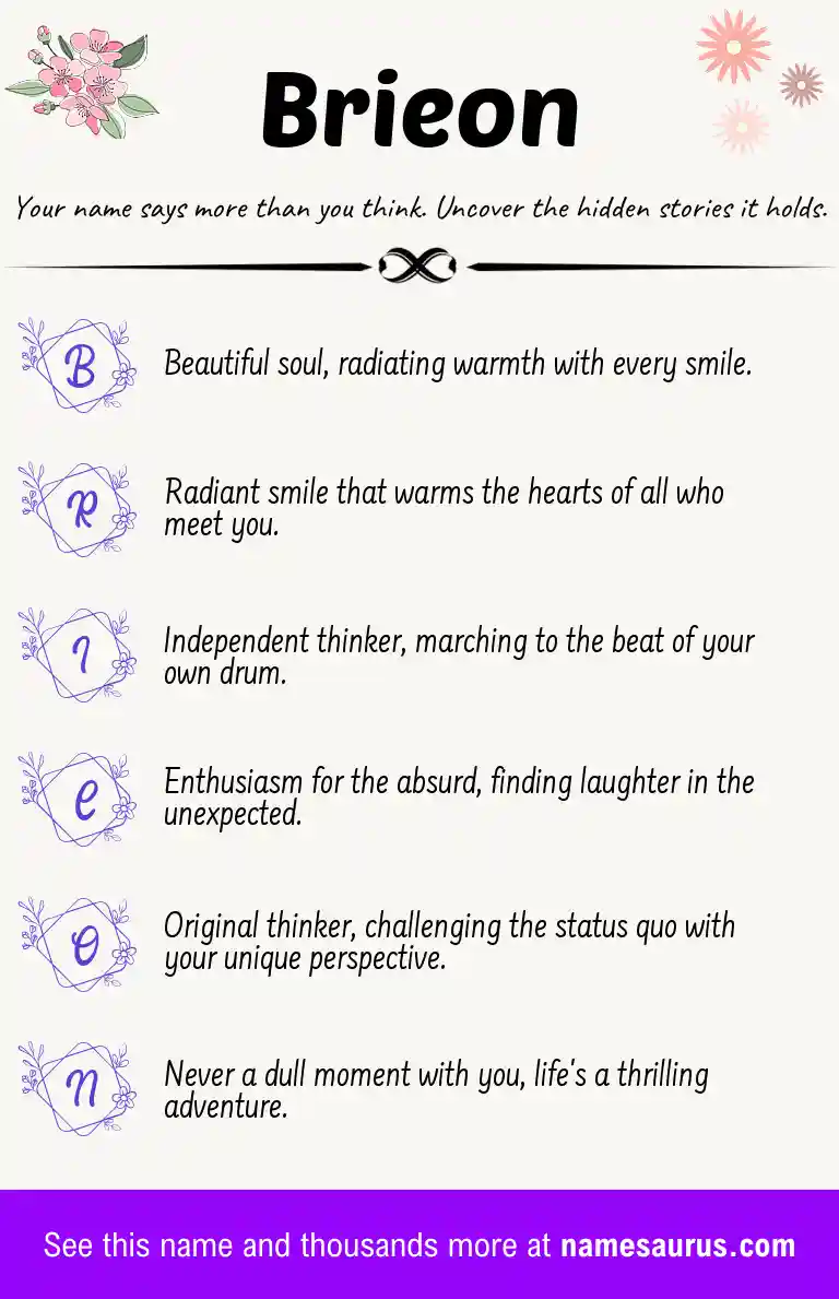 Acrostic poem about Brieon.