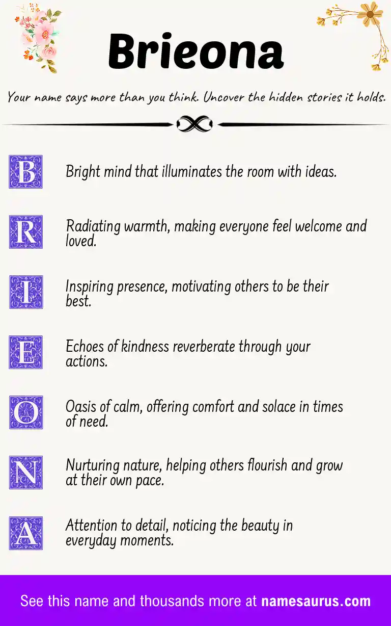 Acrostic poem about Brieona.