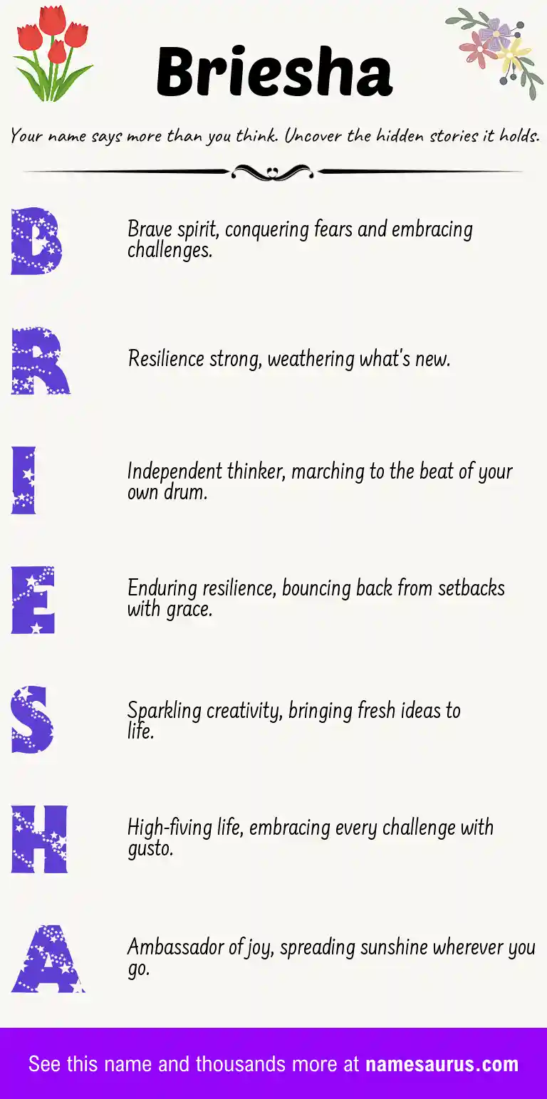 Acrostic poem about Briesha.