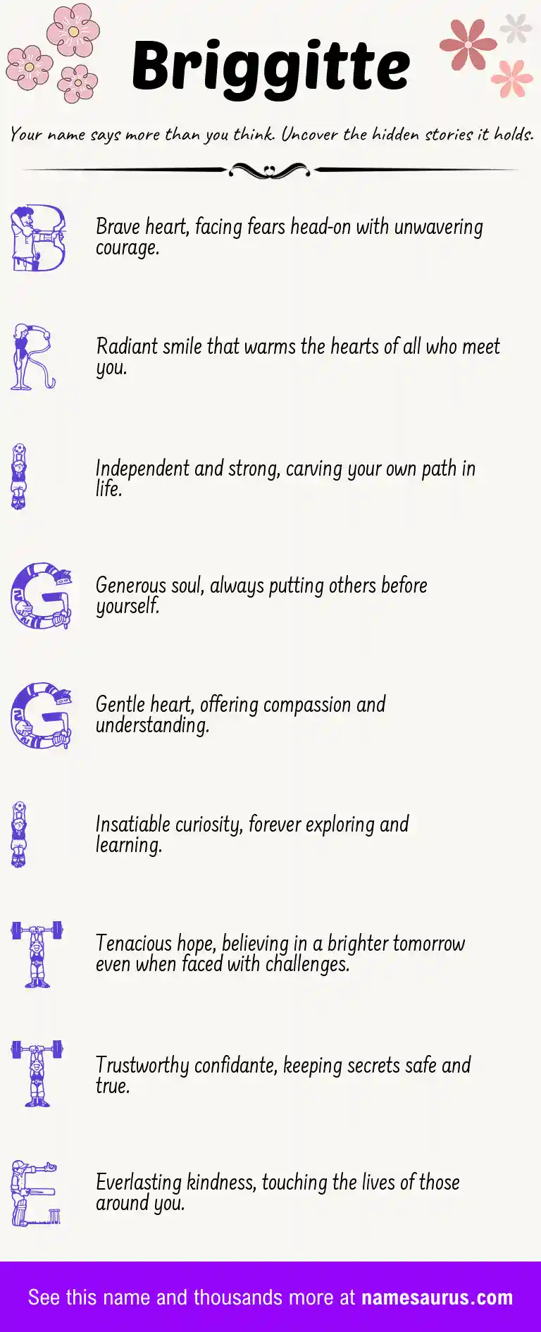 Acrostic poem about Briggitte.