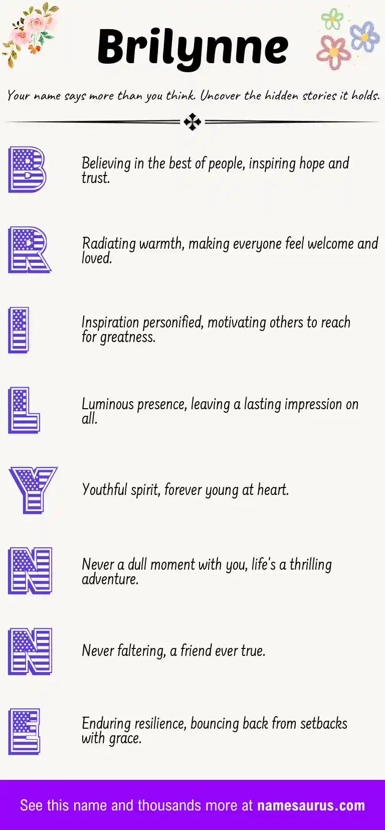 Acrostic poem about Brilynne.