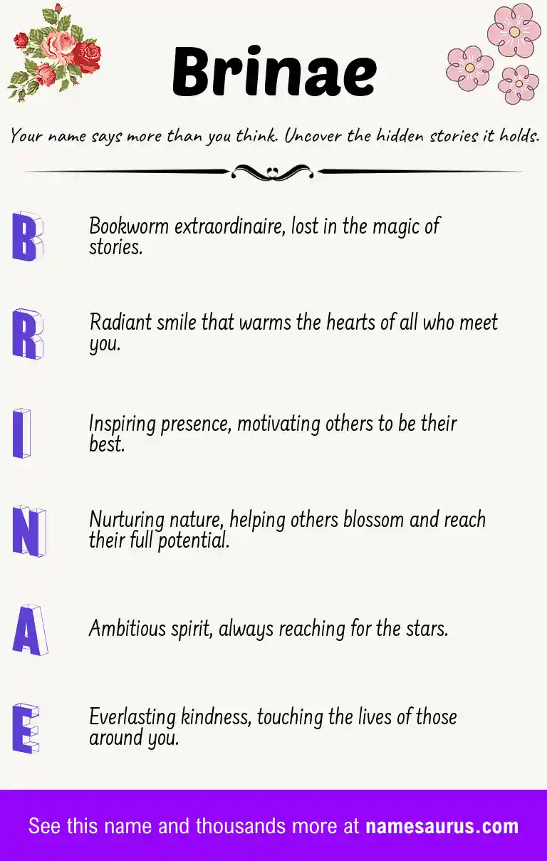Acrostic poem about Brinae.