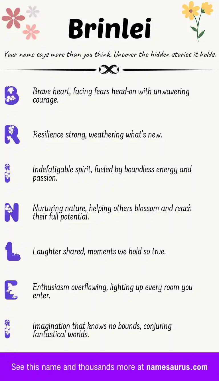 Acrostic poem about Brinlei.
