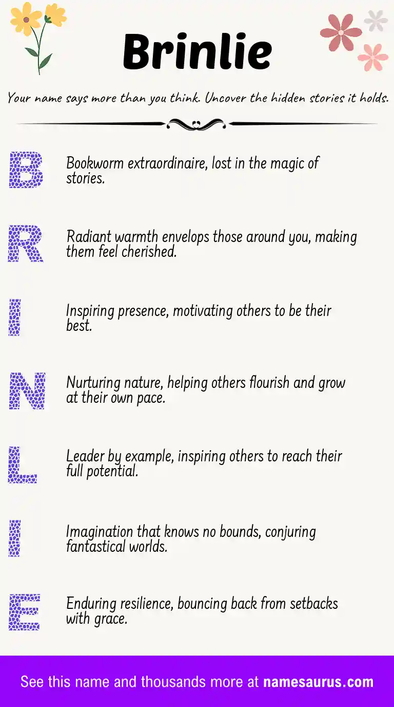 Acrostic poem about Brinlie.