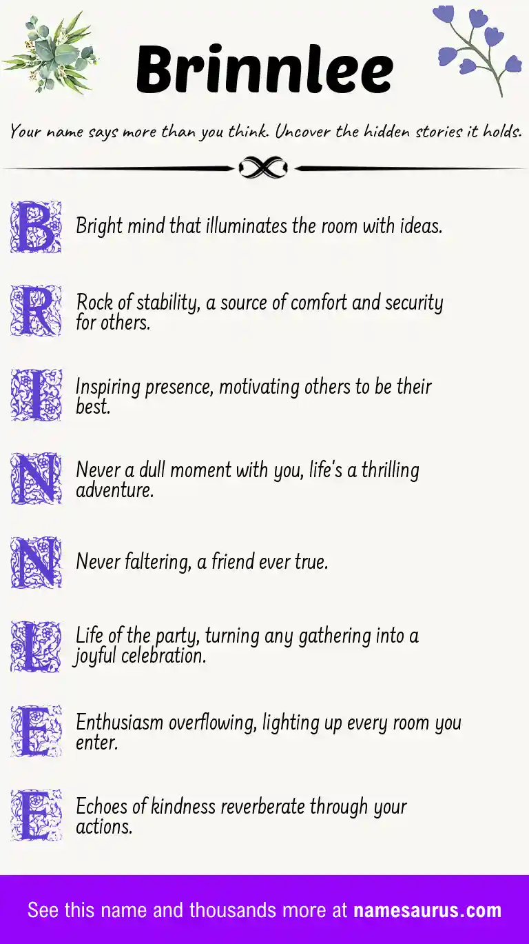 Acrostic poem about Brinnlee.