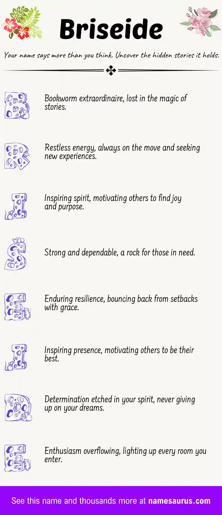 Acrostic poem about Briseide.