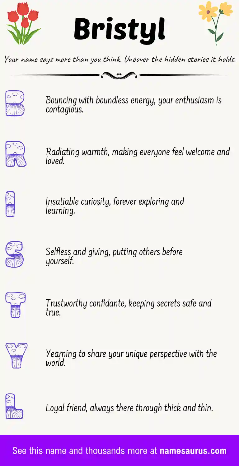 Acrostic poem about Bristyl.