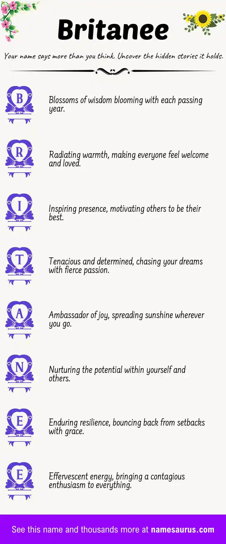 Acrostic poem about Britanee.