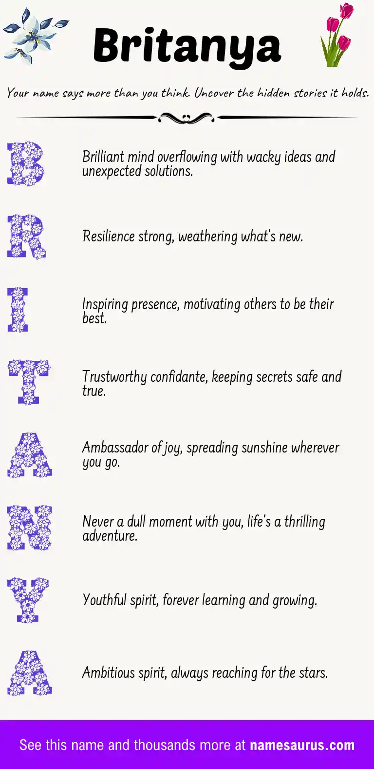 Acrostic poem about Britanya.