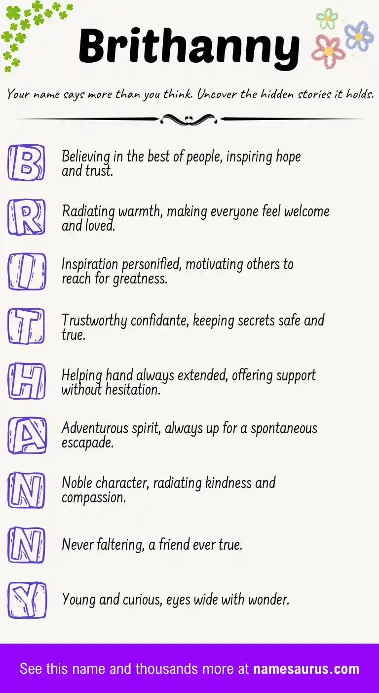 Acrostic poem about Brithanny.