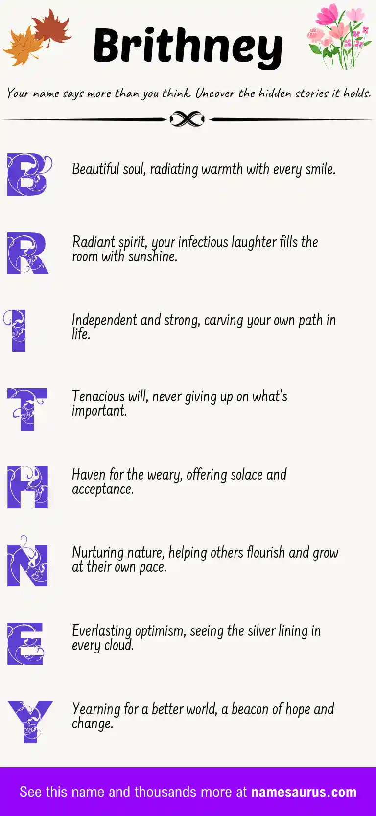 Acrostic poem about Brithney.