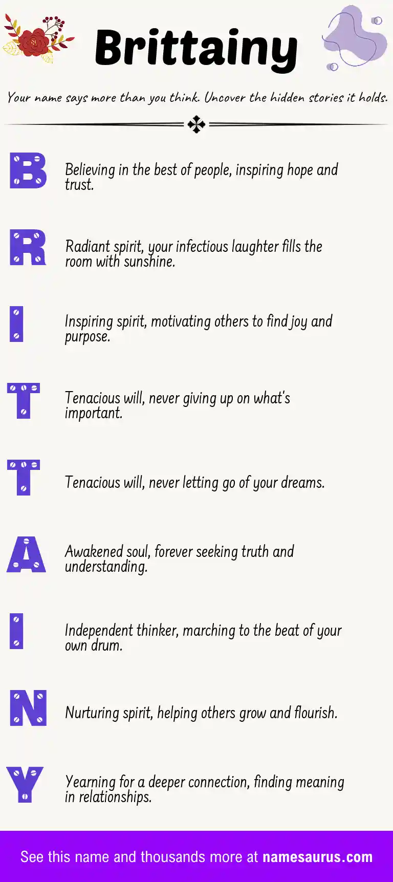 Acrostic poem about Brittainy.