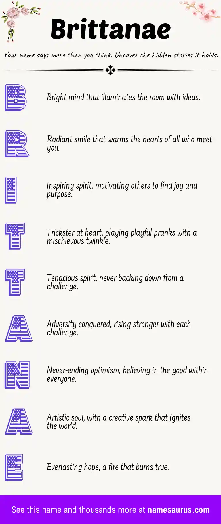 Acrostic poem about Brittanae.
