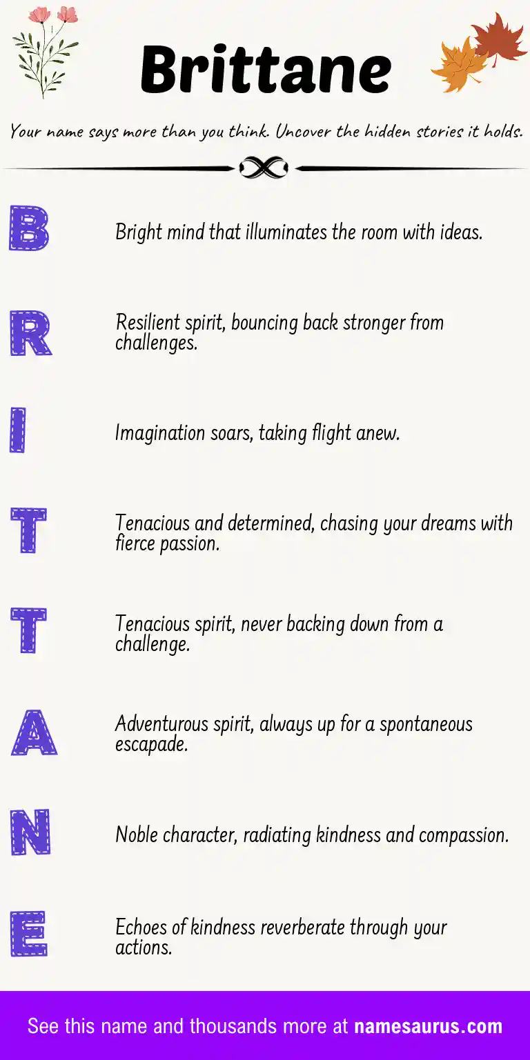 Acrostic poem about Brittane.