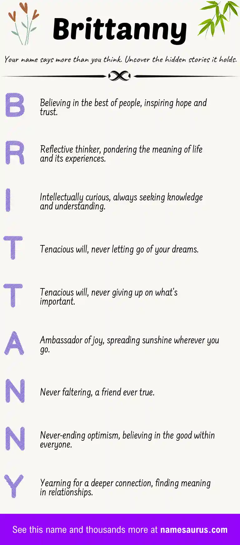 Acrostic poem about Brittanny.