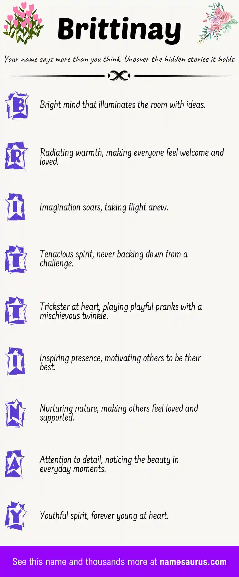 Acrostic poem about Brittinay.