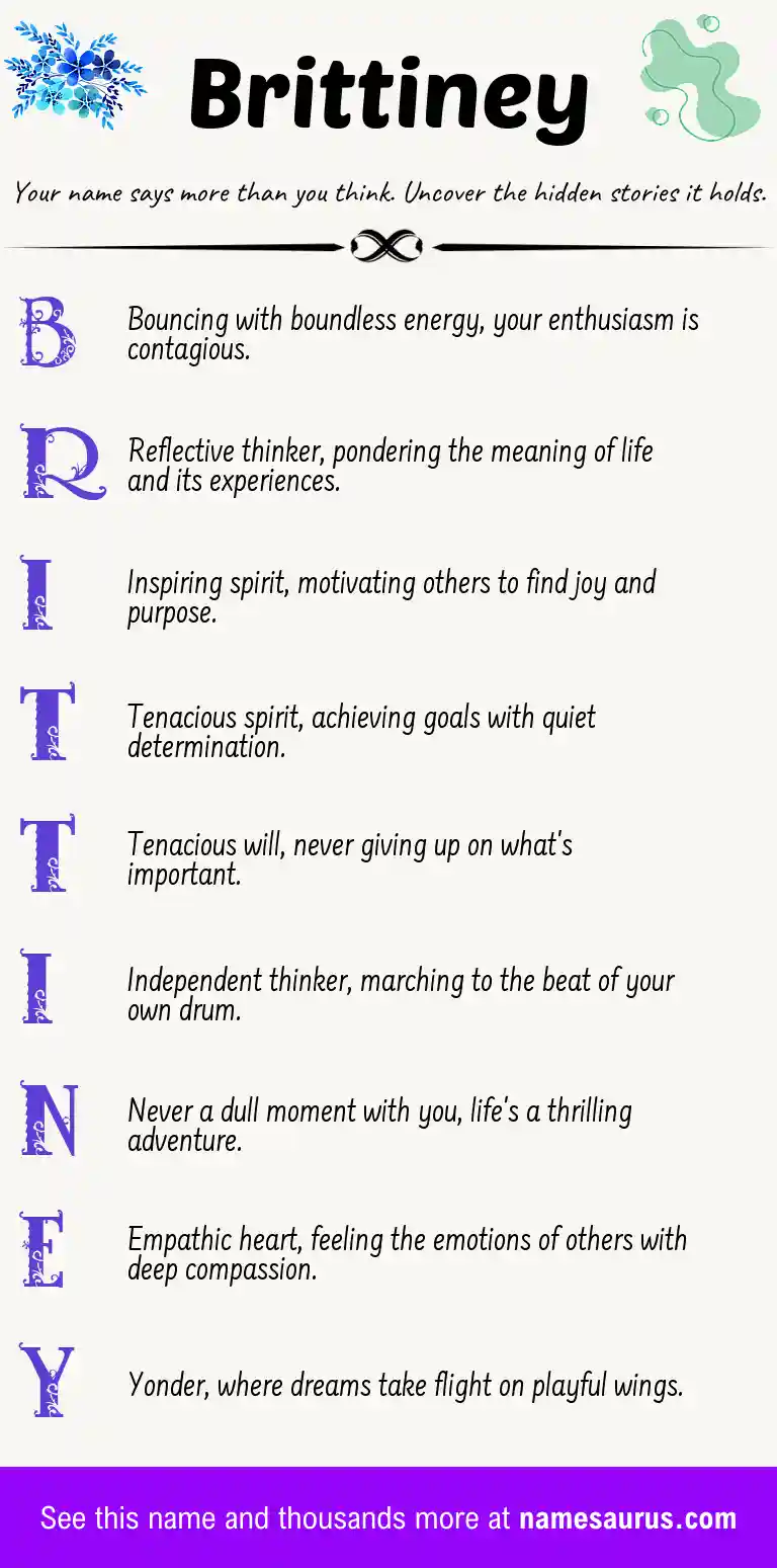 Acrostic poem about Brittiney.
