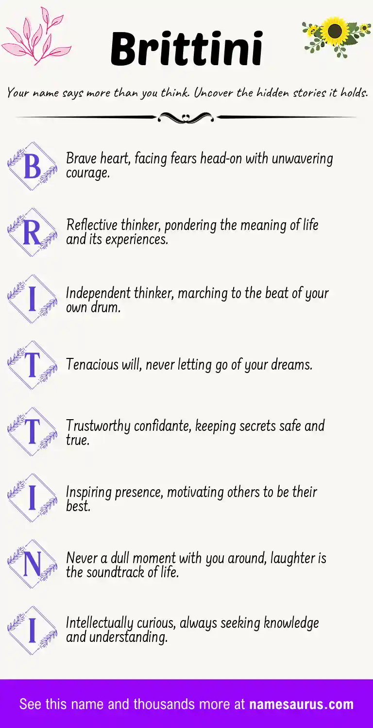 Acrostic poem about Brittini.
