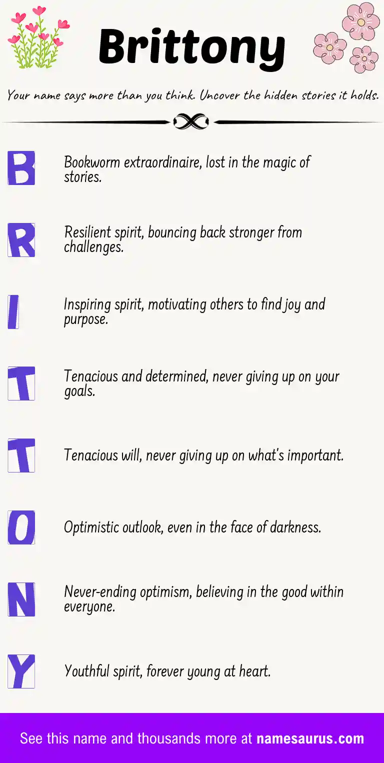 Acrostic poem about Brittony.