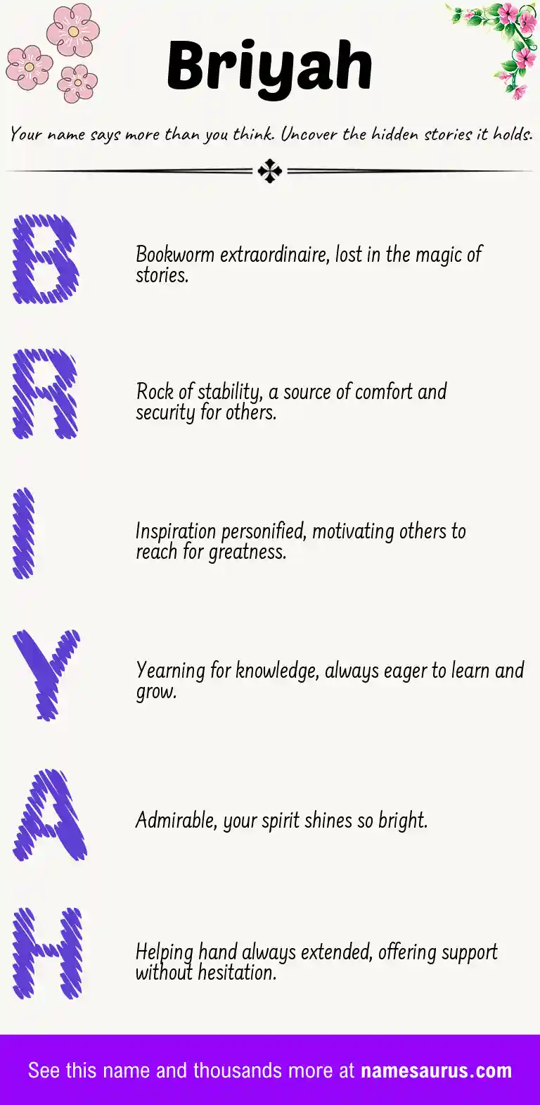 Acrostic poem about Briyah.
