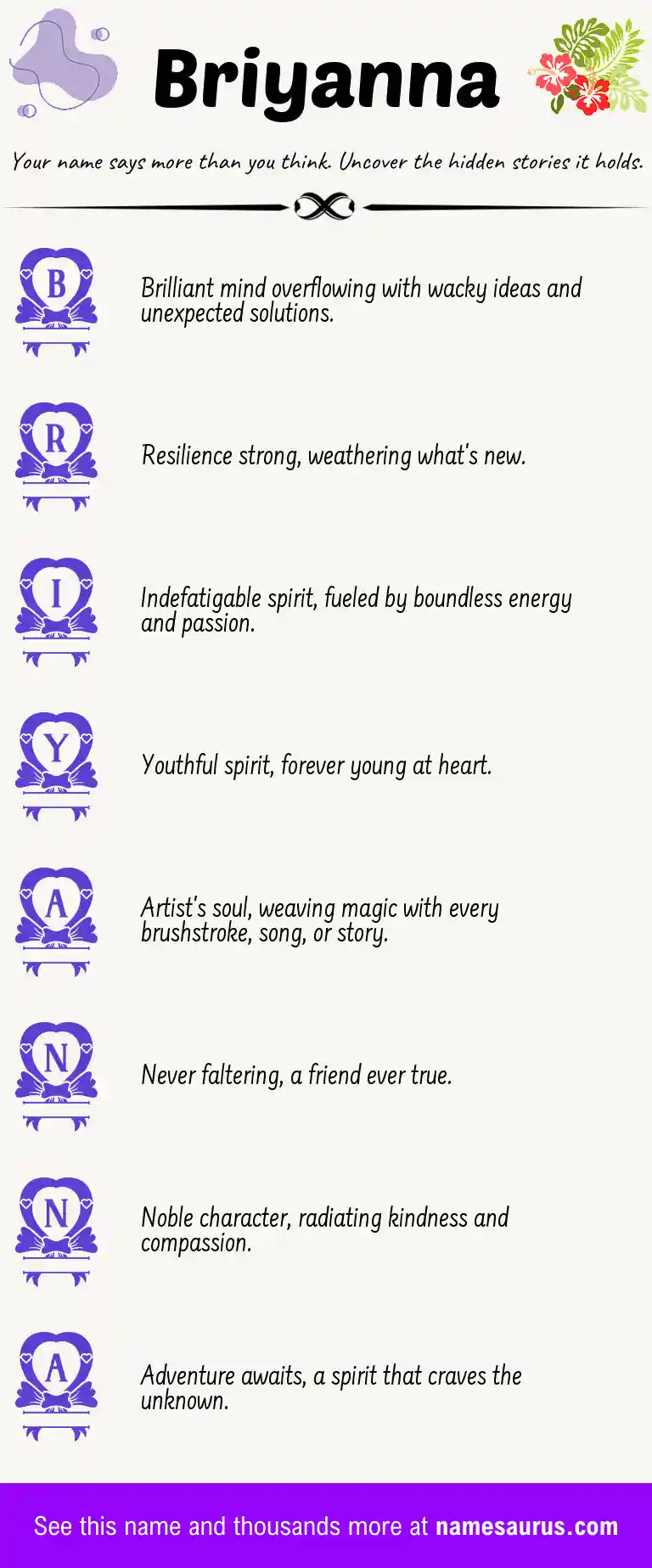 Acrostic poem about Briyanna.