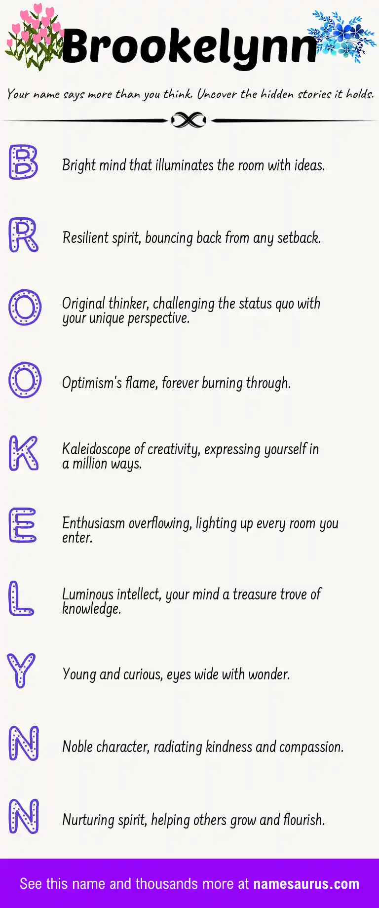Acrostic poem about Brookelynn.