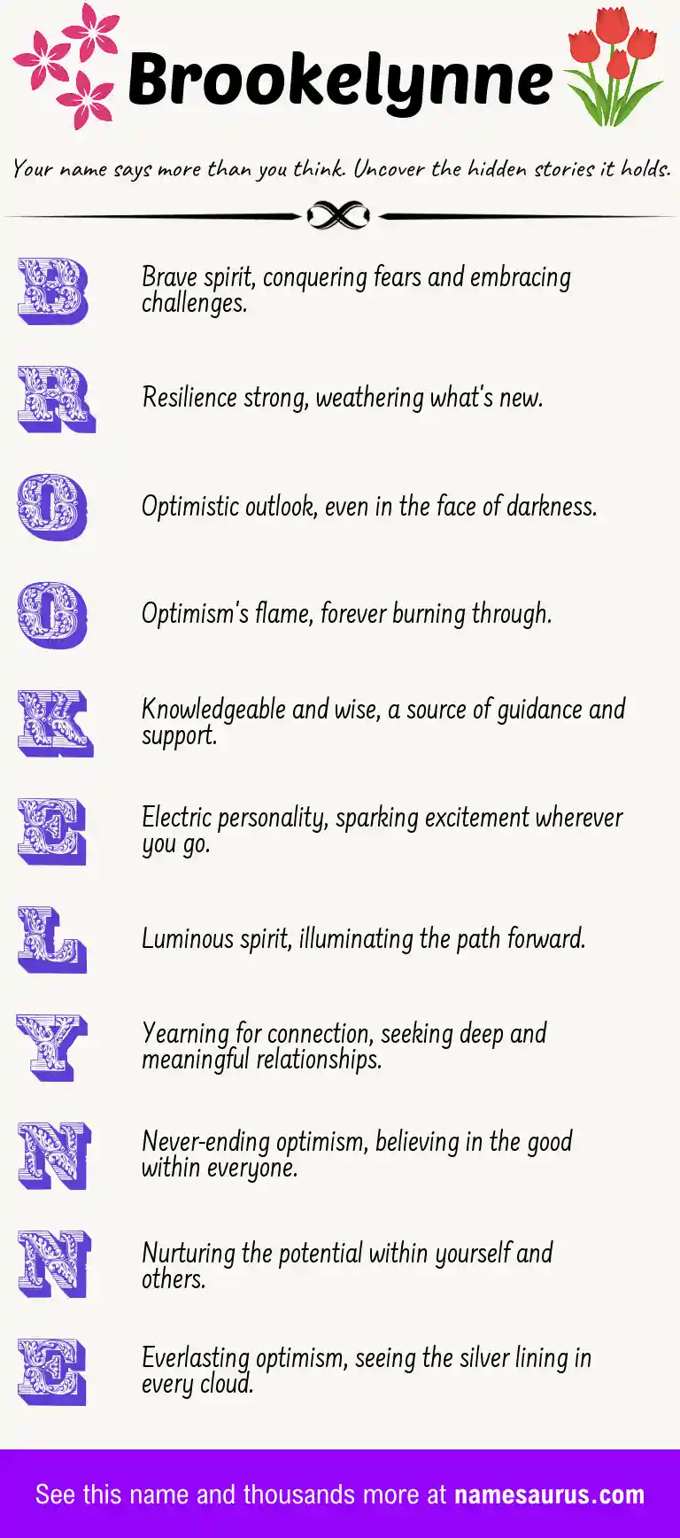 Acrostic poem about Brookelynne.