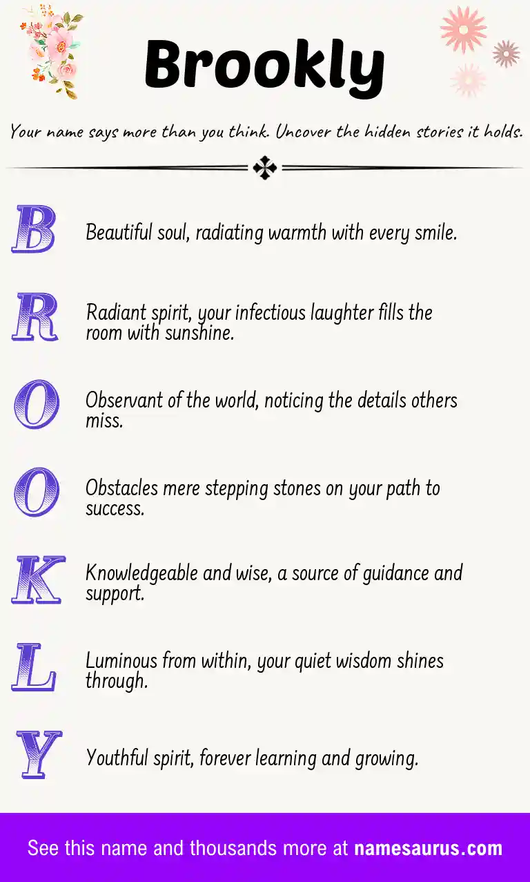 Acrostic poem about Brookly.
