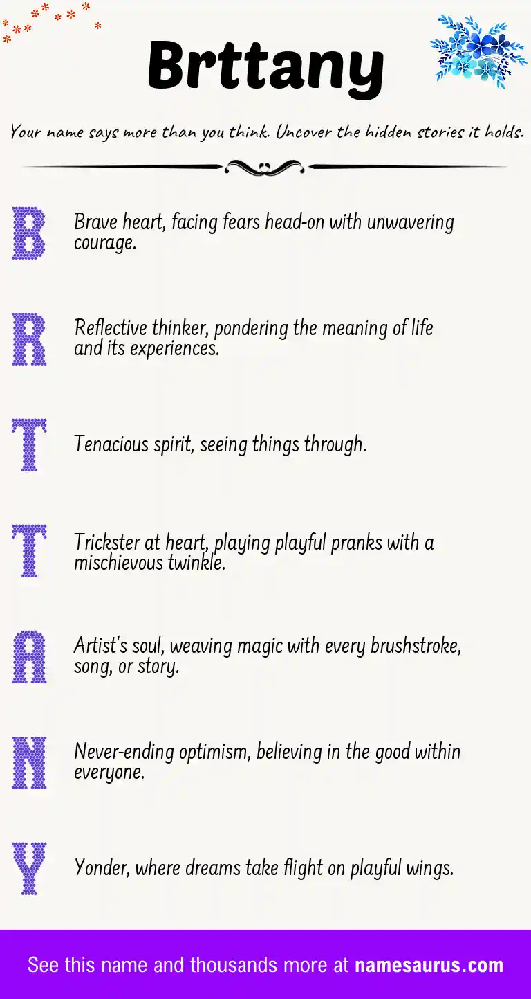 Acrostic poem about Brttany.