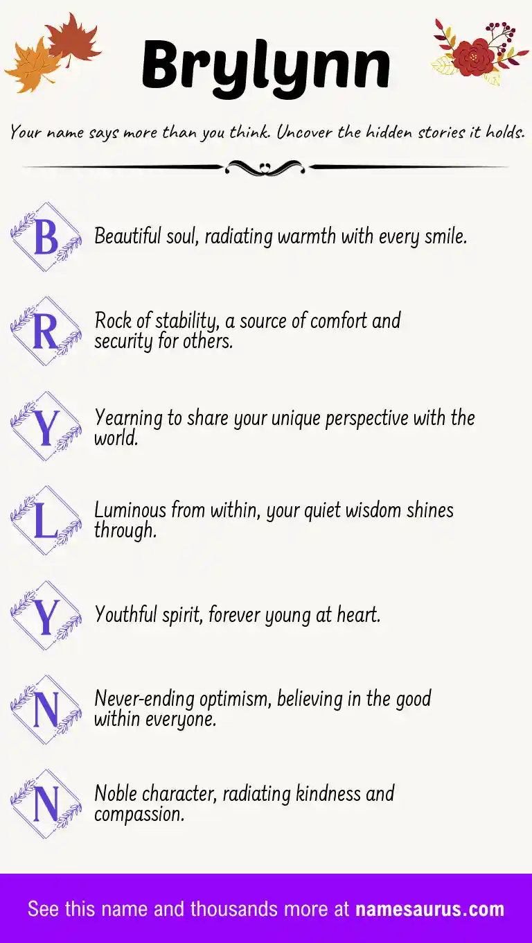 Acrostic poem about Brylynn.