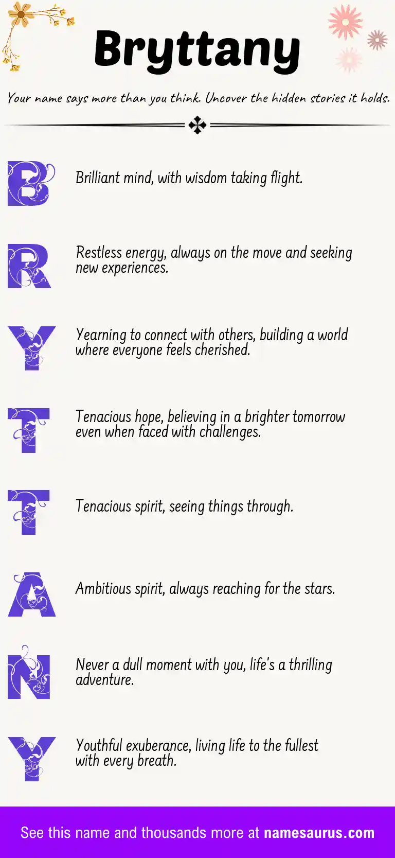 Acrostic poem about Bryttany.