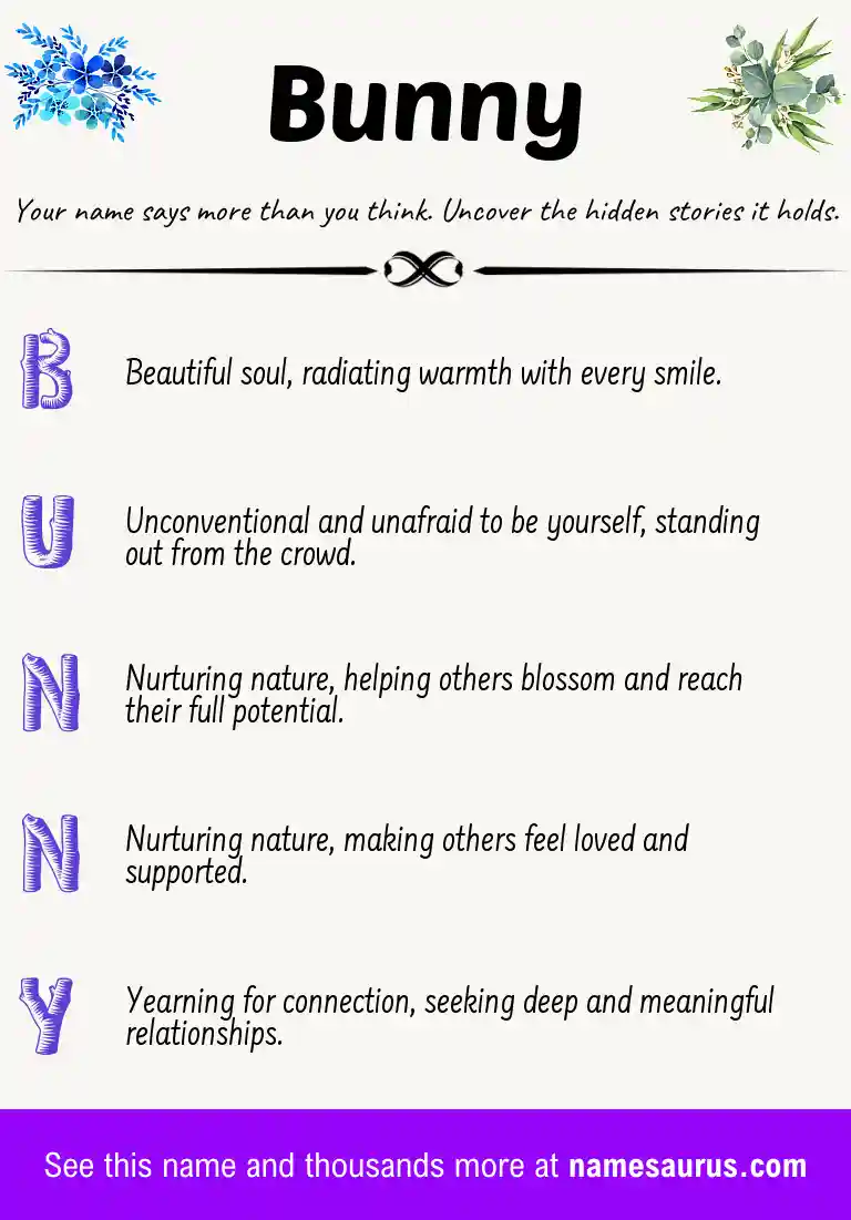 Acrostic poem about Bunny.