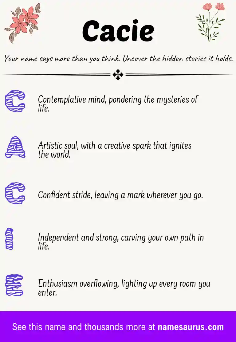 Acrostic poem about Cacie.