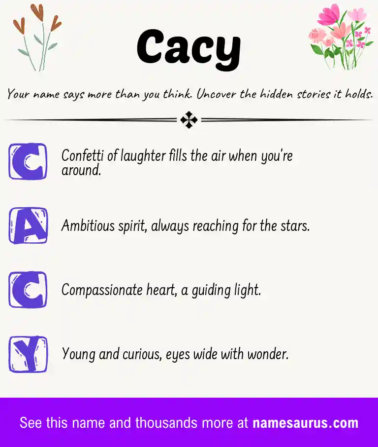 Acrostic poem about Cacy.
